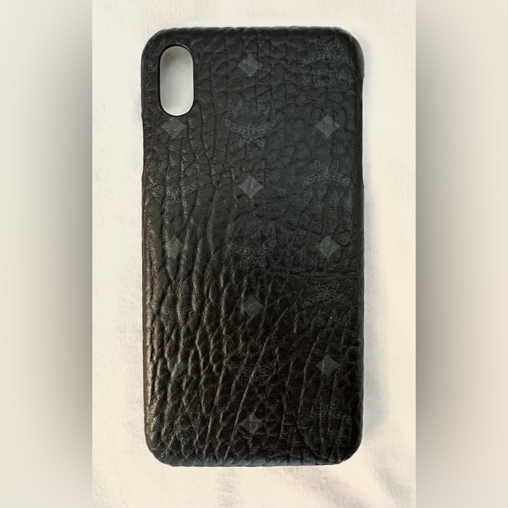 Authentic MCM Black Visetos iPhone XS Max Case. MZE9AV198BK001